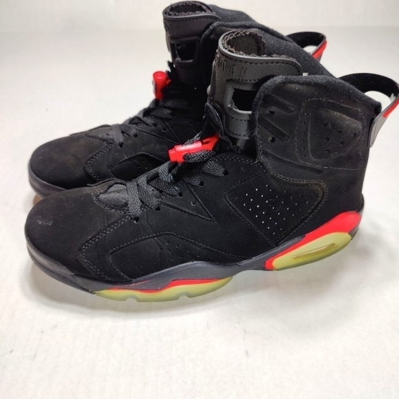 Nike Air Jordan 6 IV Retro Black Infrared Basketball Sneakers Men's Shoes Size 8 - Picture 1 of 10